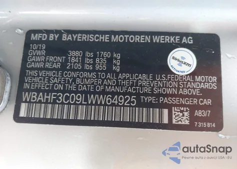 2020 BMW Z4 Sdrive30I из США, поврежденный, VIN WBAHF3C09LWW64925